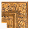 1075-81 Baroque picture frame, Medium antique gold with black highlights.