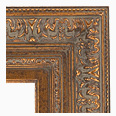 730-10 Baroque picture frame, Medium antique gold with red rub.