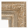 740-13 Baroque picture frame, Broken leaf silver.