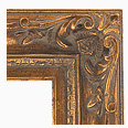 770-10 Baroque picture frame, Medium antique gold with red rub.