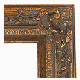795-10 Baroque picture frame, Medium antique gold with a red rub.