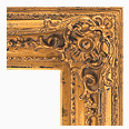 800-81 Baroque picture frame, Medium antique gold with black highlights.