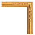 2756-100 Caps picture frame, Light antique gold, muted yellow tones.