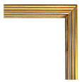 308M-55 Caps picture frame, Antique gold leaf with red undertones.