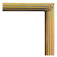 629-55-WF Caps picture frame, Antique gold leaf with red undertones.