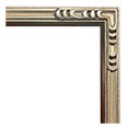 677-64 Caps picture frame, Broken Silver Leaf with red undertones.