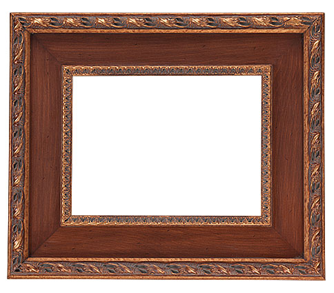 Traditional Picture Frame 1044-D-Panel Walnut, corner detail (1044-D-Panel Walnut-NL Traditional picture frame)