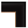 226-84G-NL Contemporary picture frame, Espresso finish with slight water spots, thin gold lip.