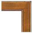 231M-55-NL Contemporary picture frame, Antique gold with red undertones