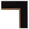 231M-84-G-NL Contemporary picture frame, Tuscany espresso finish, slight water spot treatment with gold lip