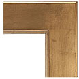241-55-NL Contemporary picture frame, Flat surface with rounded outside edge of frame, matching linear lip. Antique gold…