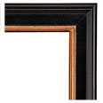 310-89-G-NL Contemporary picture frame, Deep mahogany finish with gold lip.