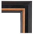 310-89-G-WL Contemporary picture frame, Deep mahogany finish with gold lip.