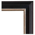 310-89-S-NL Contemporary picture frame, Deep mahogany finish, with silver lip
