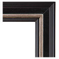 310-89-S-WL Contemporary picture frame, Deep mahogany finish, with silver lip
