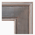 531-103-WL Contemporary picture frame, Antique Silver Broken Leaf Finish with Red Undertones.