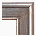 531M-103-WL Contemporary picture frame, Antique Silver Broken Leaf Finish with Red Undertones.
