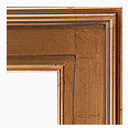 531M-55-WL Contemporary picture frame, Straight Line Contemporary Design. Antique Gold Broken Leaf with Red Undertones.