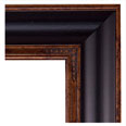 648-10-Panel-84-NL Contemporary picture frame, Medium Antique Gold with Red Rub, Corner Bead Detail. Espresso Tuscany Finish…