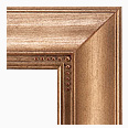 648-100-NL Contemporary picture frame, Light Antique Gold with Delicate Red and Black Undertones. Corner Bead Detail. No…