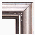 648-238-WL Contemporary picture frame, Champagne Silver, Corner Bead Detail. With Matching Liner