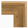 690M-100 Contemporary picture frame, Light antique gold with slight black and red undertones.