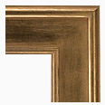 690M-841 Contemporary picture frame, Light antique gold finish with red and black undertone and slight water spots.