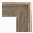 690M-843 Contemporary picture frame, Light antique silver finish with red and black undertones and slight water spots.