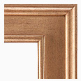 691-100 Contemporary picture frame, Light Antique Gold with Slight Red and Black Undertones.