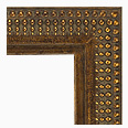 905-10 Contemporary picture frame, Medium antique gold with red rub.