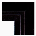320-BLK Floater picture frame, Black Surface, Black Interior.
