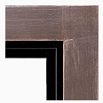 224-BLK-S Floater picture frame, Floater Frame, Black with Silver Surface, Black Interior.