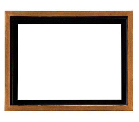 Floater Picture Frame 225, corner detail (225-BLK-G Floater picture frame)