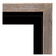225-BLK-S Floater picture frame, Floater Frame, Black with Brown undertones, Silver Surface, Black Interior.