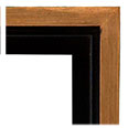 225-BLK-G Floater picture frame, Floater Frame, Black with Brown undertones, Gold Surface, Black Interior.