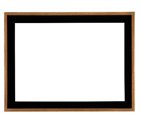 Floater Picture Frame 227M, corner detail (227M-BLK-G Floater picture frame)