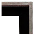 227M-BLK-S Floater picture frame, Floater Frame, Black with Brown undertones, Silver Surface, Black Interior.