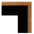 227M-BLK-G Floater picture frame, Floater Frame, Black with Brown undertones, Gold Surface, Black Interior.