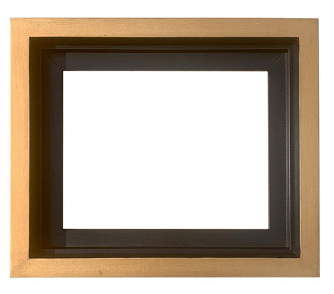 Floater Picture Frame 319, corner detail (319-BLK-G Floater picture frame)