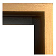320-BLK-G Floater picture frame, Gold Surface, Black Interior.