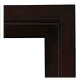 A-219-M Floater picture frame, Rich mahogany wood, matching interior.