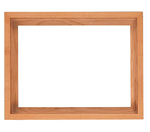 Natural Wood Picture Frame A-219, corner detail (A-219 Floater picture frame)