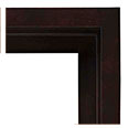 A-219-M Floater picture frame, Rich mahogany wood, matching interior.