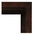 A-220-WD Floater picture frame, Warm brown walnut finish, solid alder wood.