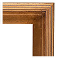 F-629-55 Floater picture frame, Gold leaf with black undertones.
