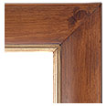 2744-D-CPG-NL Pine picture frame, Scoop design, distressed, smooth cherry pine finish, with linear gold compo. No carvings…