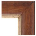 2744M-D-CPG-NL Pine picture frame, Scoop design, distressed, smooth cherry pine finish, with linear gold compo. No carvings…