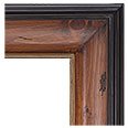 673-C-CPG-NL Pine picture frame, Deep scoop, espresso outer edge, carved to add rustic look, cherry pine with gold lip. No…