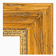 676-C-NPG-NL Pine picture frame, Carved natural pine and gold compo lip. No liner.