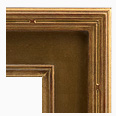 1030-118 Plein Air picture frame, Light antique gold with red undertone.